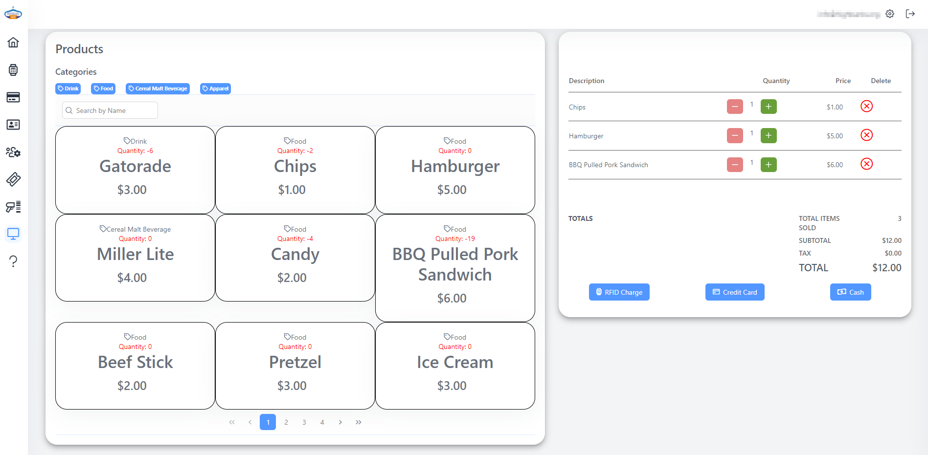 RFIDify point of sale screen